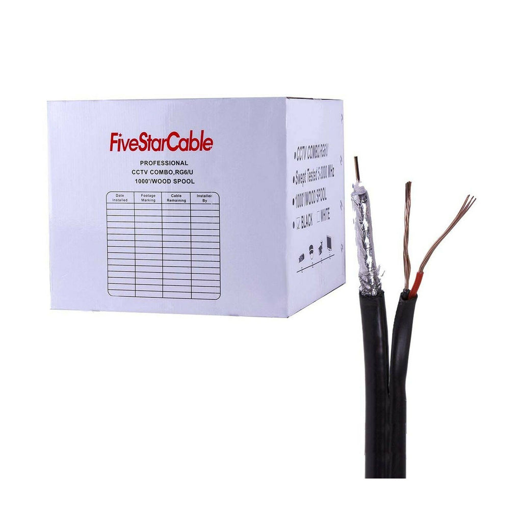 1000 ft. RG6/U Coaxial CCTV Cable with 18AWG/2 Power L68216