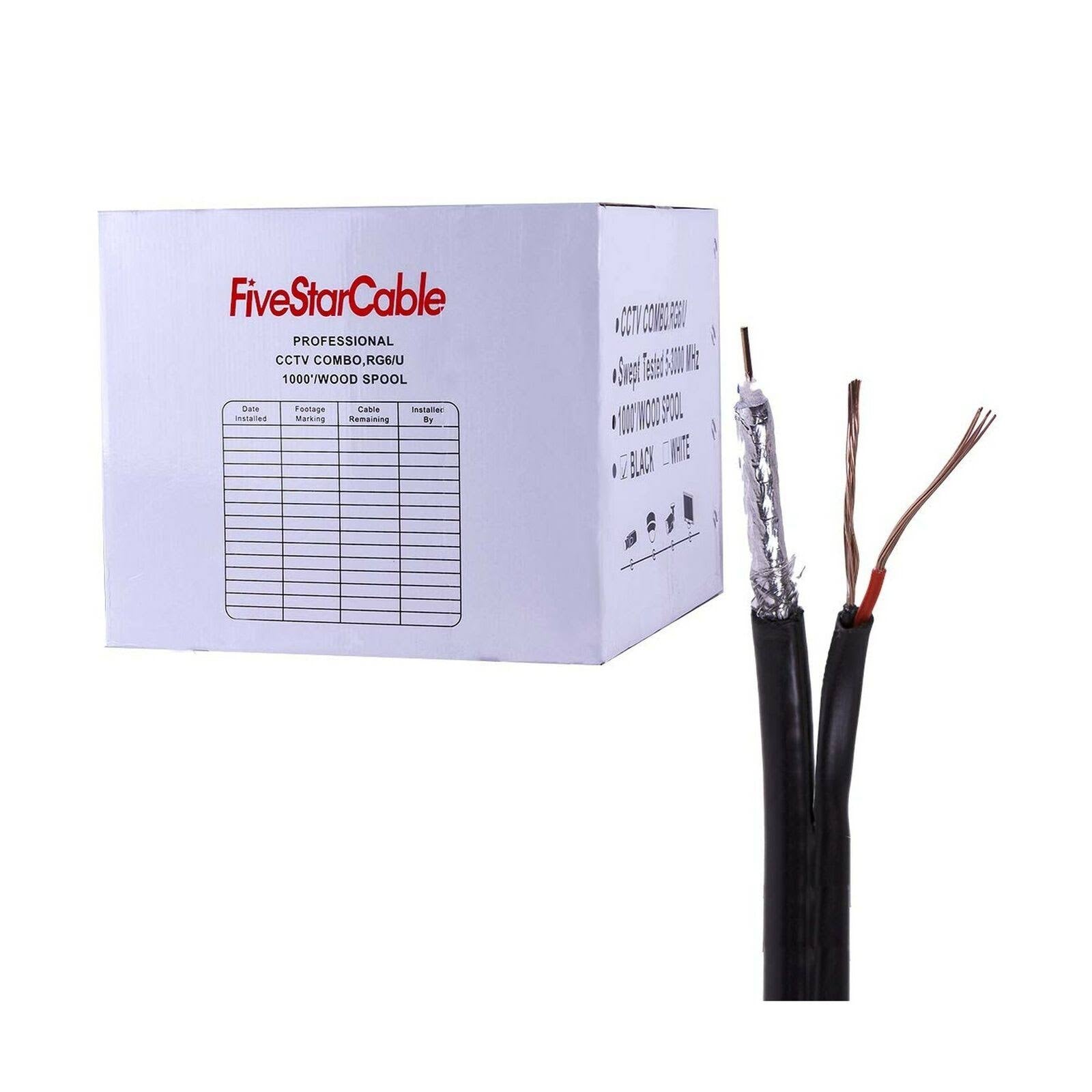 1000 ft. RG6/U Coaxial CCTV Cable with 18AWG/2 Power L68216