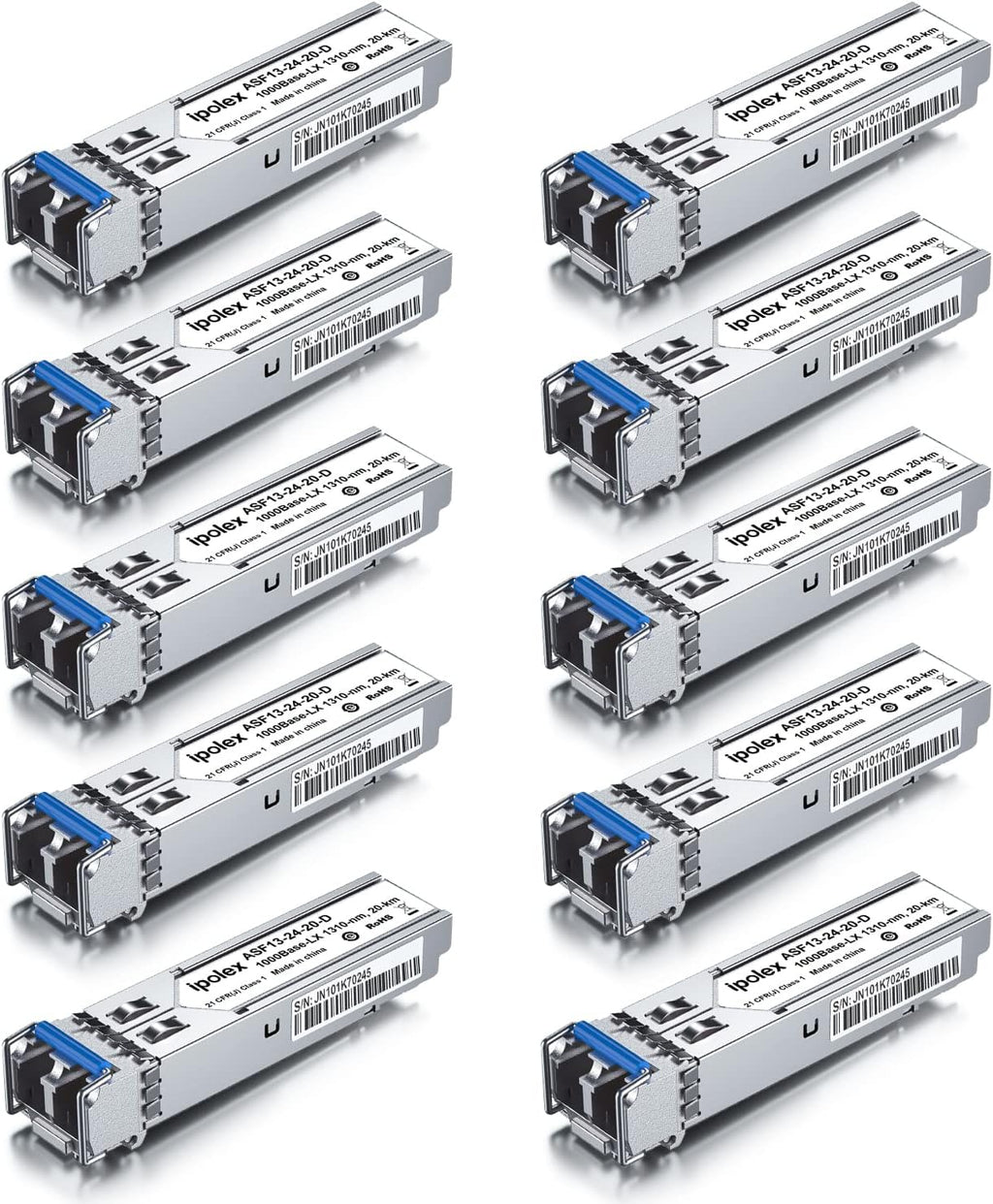 10GBase-T RJ45 SFP+ Copper Transceiver 2 Pack I67457