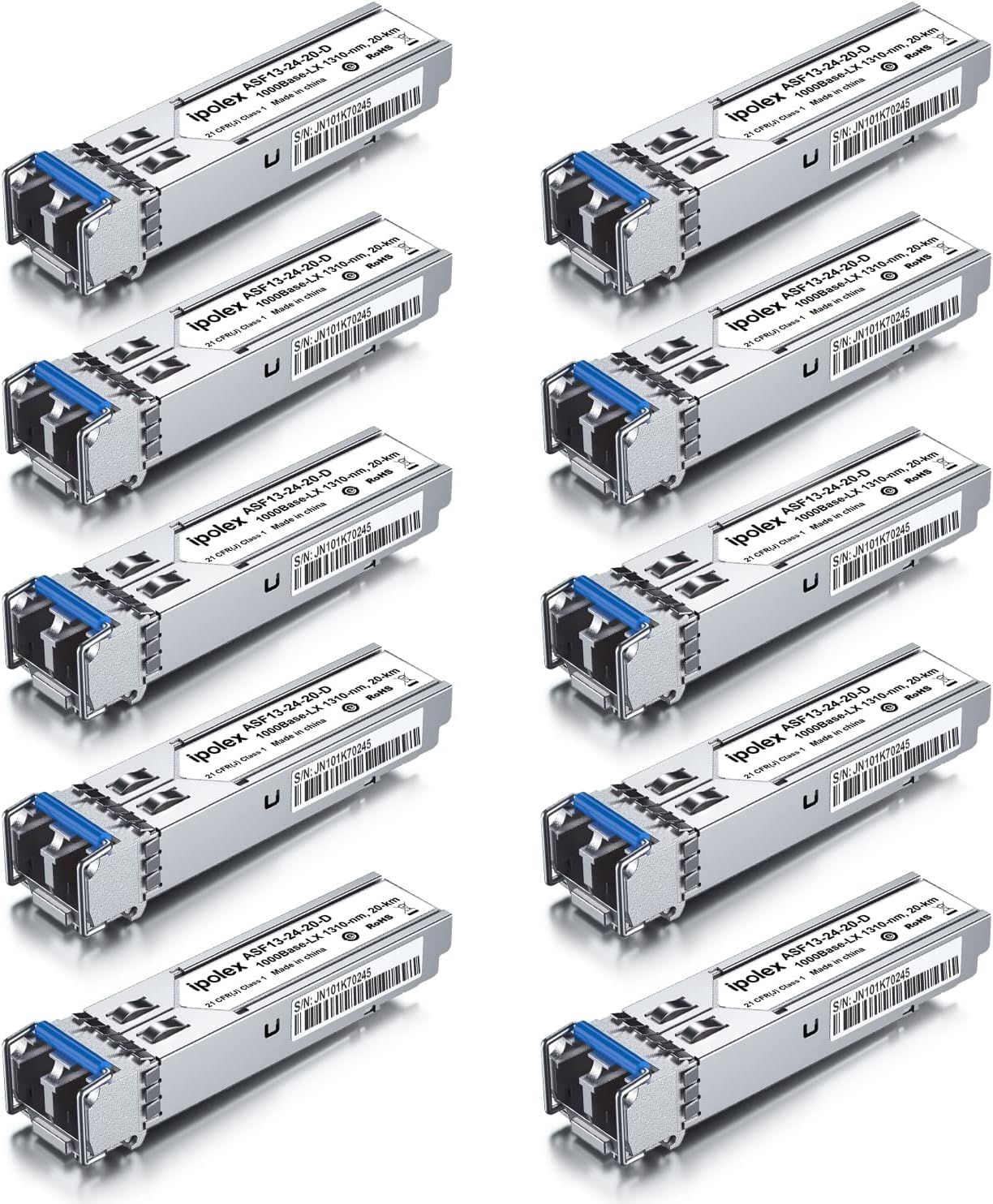 10GBase-T RJ45 SFP+ Copper Transceiver 2 Pack I67457