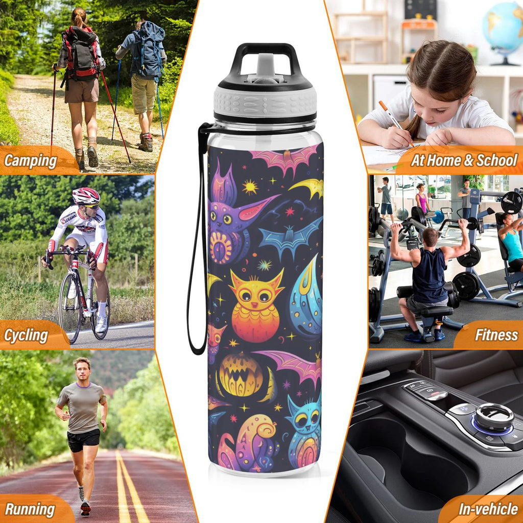 Clear 32oz Triton Sports Water Bottle with Straw A6778
