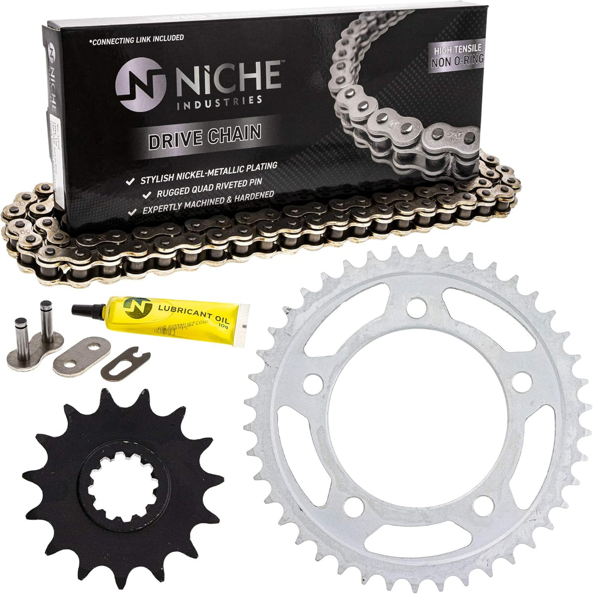 Front 15 Rear 42 Tooth 525HZ Standard 120 Links Drive Sprocket Chain Combo V7267
